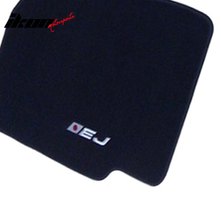 Fit 92-95 Honda Civic Black Floor Mats Non Skid Nylon Carpet Set Kit Stitched EJ