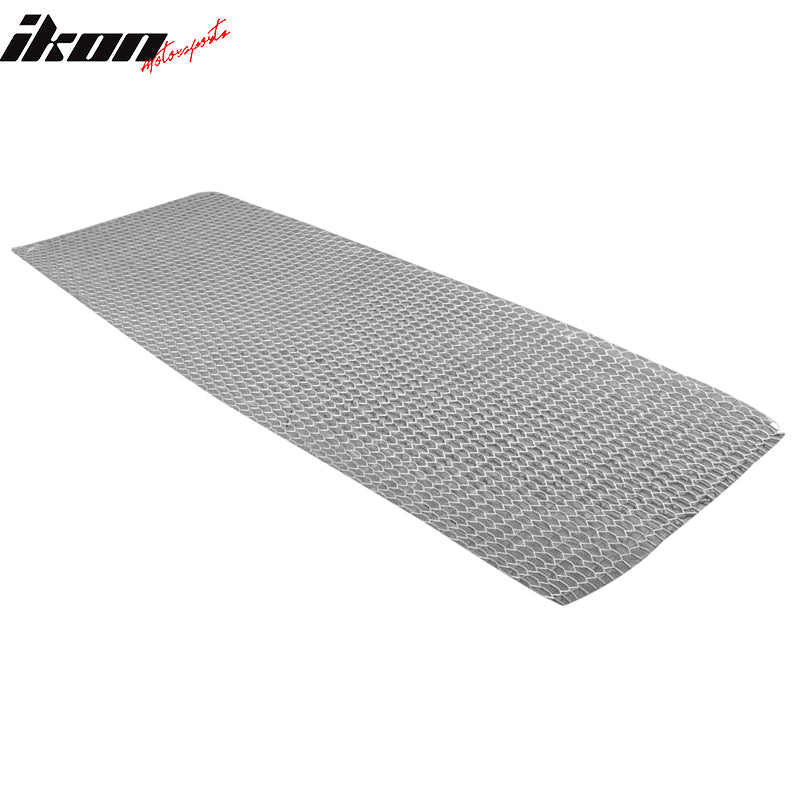 Universal Cellular Hexagon Silver Mesh Grill Bumper Grill Kit Aluminum