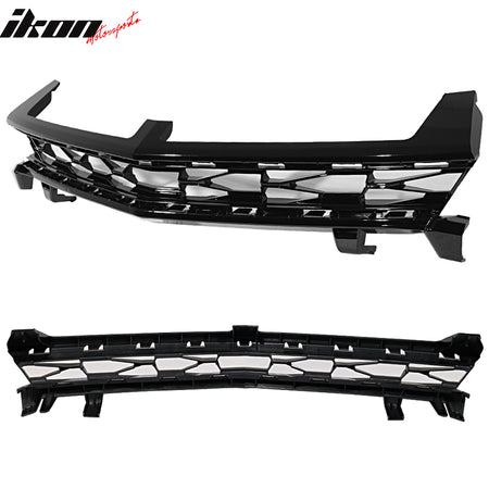 Fits 16-18 Chevy Camaro SS 50th Anniversay Front Bumper Upper Grille Black