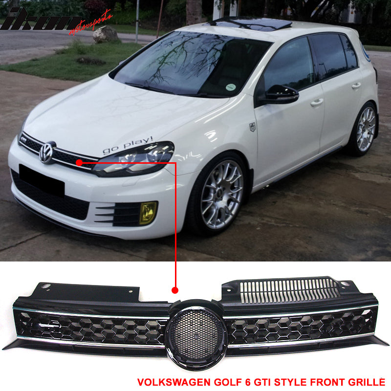 2010-2014 Volkswagen Golf MK6 & Jetta GTI Style Front Hood Grille ABS