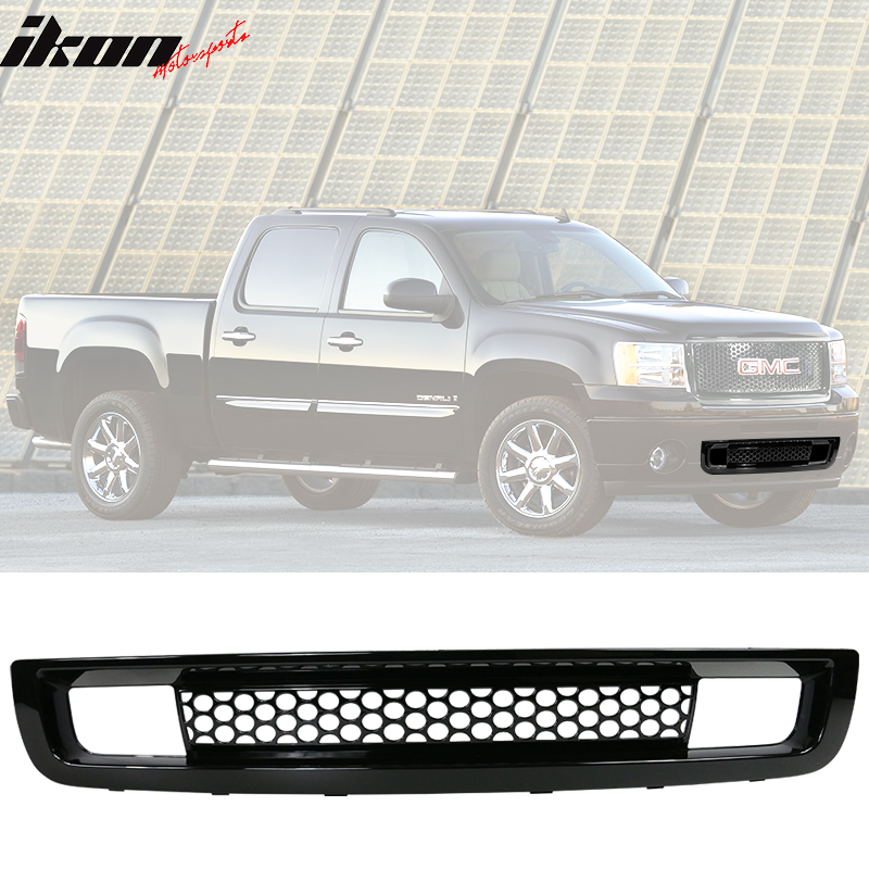 Fits 07-13 GMC Sierra 1500 2500HD 3500HD Front Lower Grille ABS