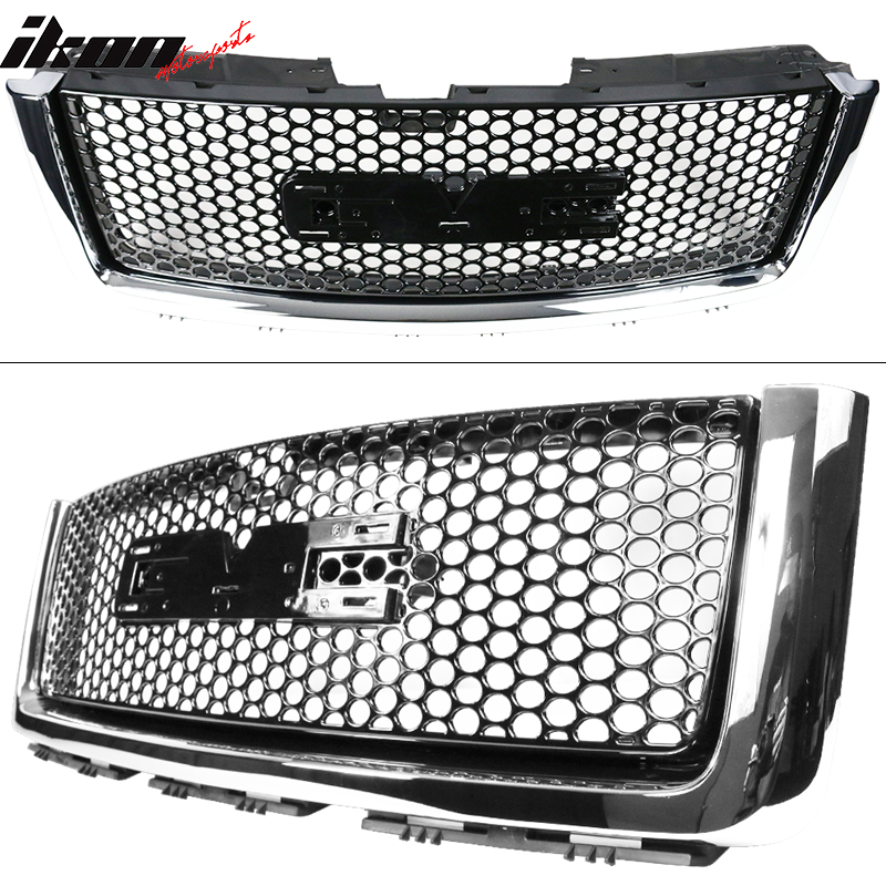 Fits 07-13 GMC Sierra 1500 Denali Front Lower + Upper Grille