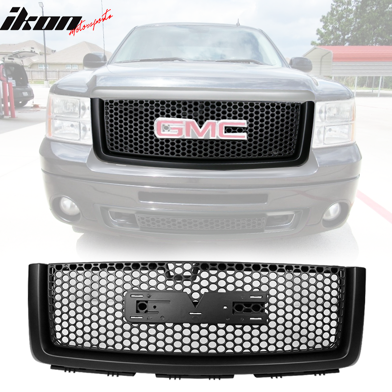 Fits 07-13 GMC Sierra 1500 Denali Front Upper Guards Hood Grill Grille