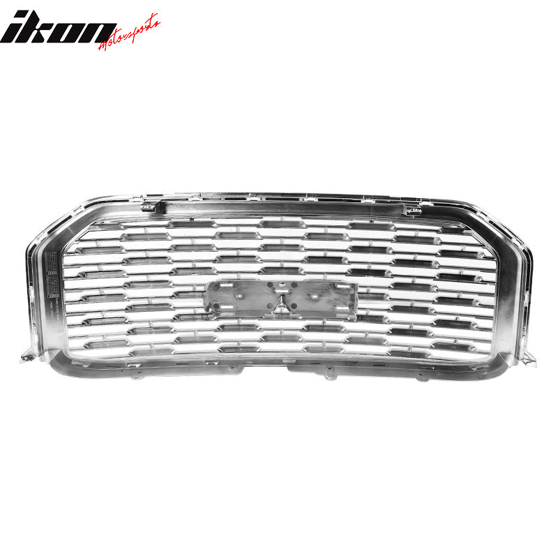 Fits 15-20 GMC Yukon Denali Style Front Upper Grille Replacement Chrome ABS