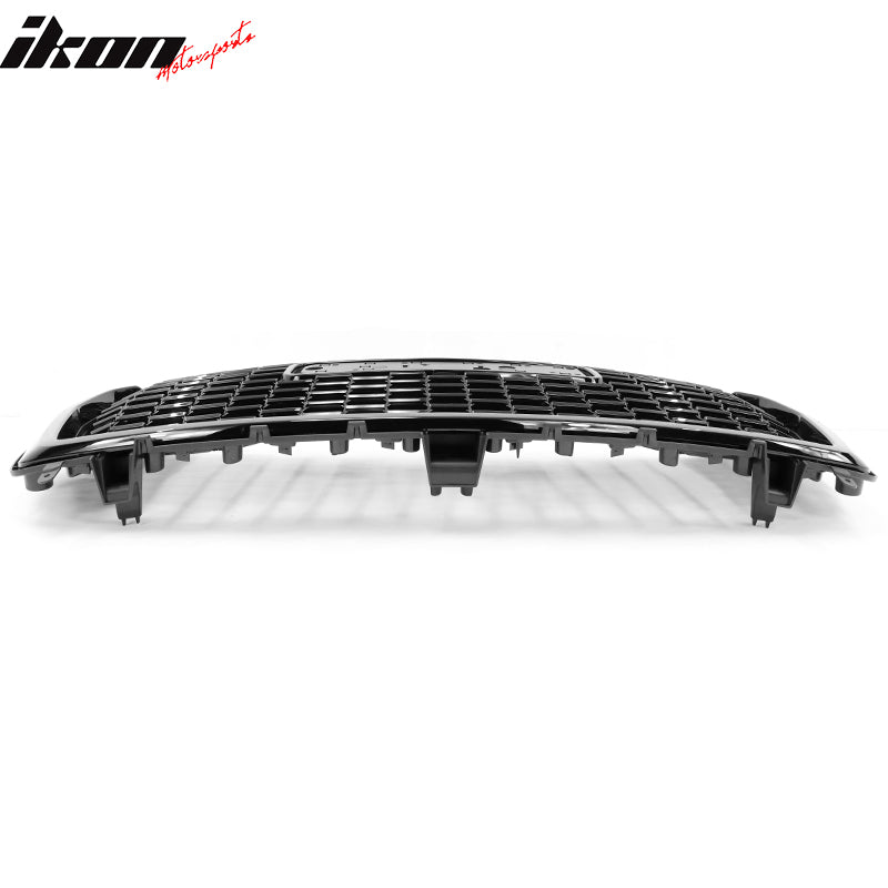 Fits 21-23 GMC Yukon/Yukon XL Denli Style Front Upper Bumper Grille Gloss Black