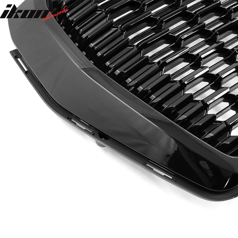 Fits 21-23 GMC Yukon/Yukon XL Denli Style Front Upper Bumper Grille Gloss Black