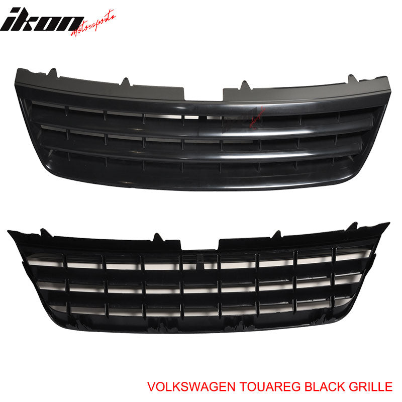 Fits 03-07 VW Touareg Badgeless Unpainted ABS Front Hood Grille