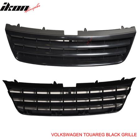 Fits 03-07 VW Touareg Badgeless Unpainted ABS Front Hood Grille