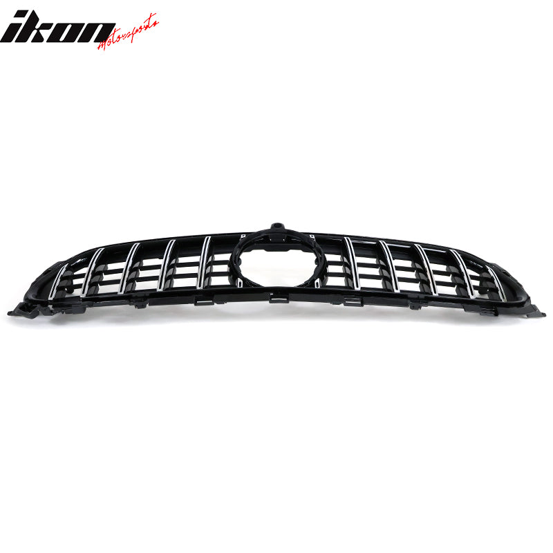 Fits 21-23 Benz W213 E Class AMG GT Chrome Gloss Black Front Bumper Hood Grille