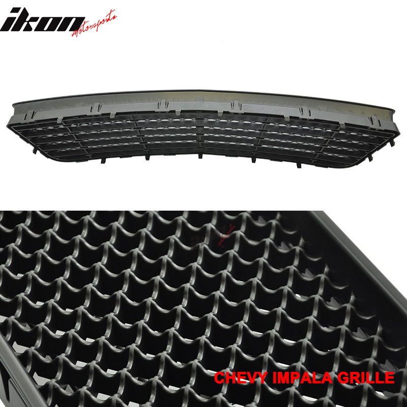 Fits 06-11 Chevy Impala Unpainted Honeycomb Lower Hood Mesh Grill ABS LT LS LTZ