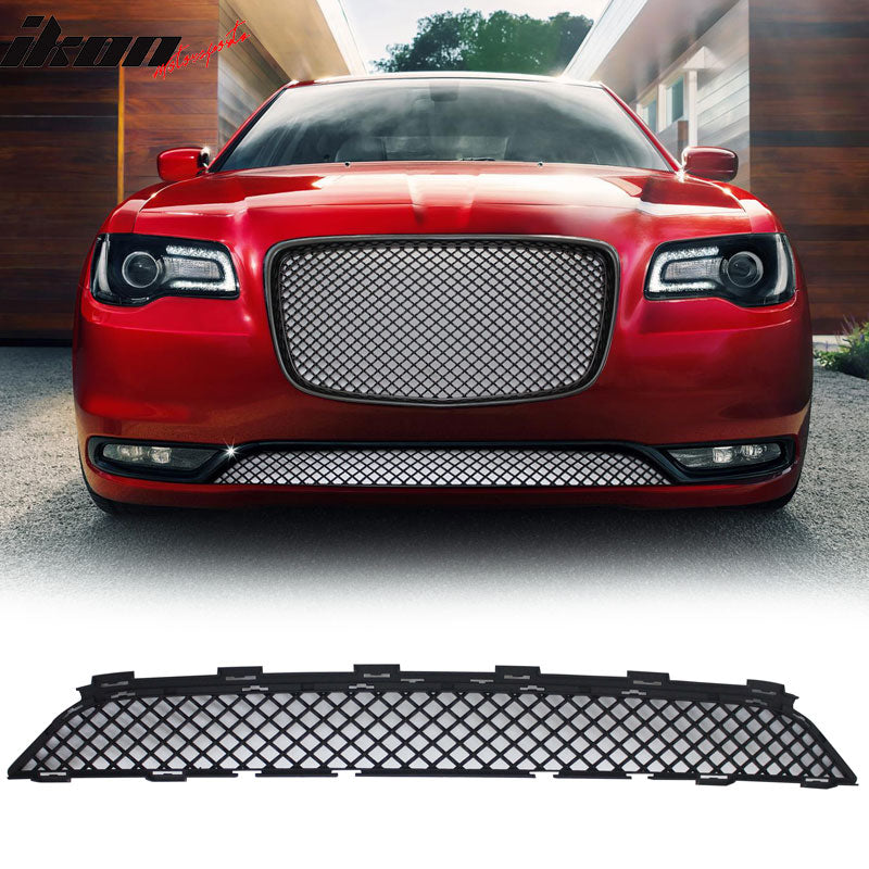 2015-2023 Chrysler 300 300C B Style Black Front Lower Bumper Grille