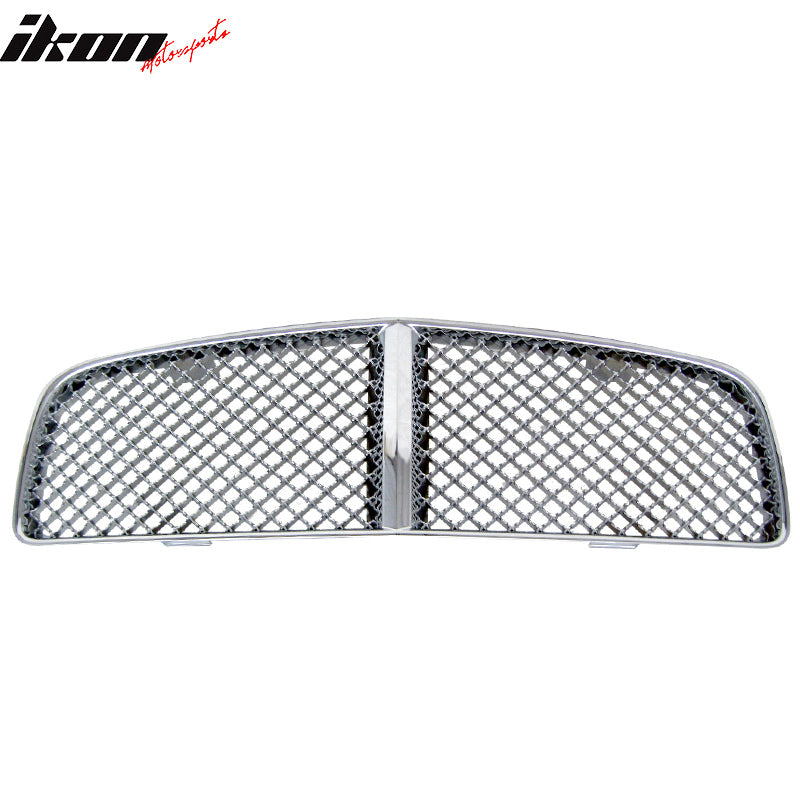 Fits 06-10 Dodge Charger Mesh Grille Front Upper Bumper Hood Grill Chrome ABS