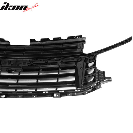 IKON MOTORSPORTS, Front Grille Compatible With 2021-2022 Chevy Tahoe & Suburban, Front Bumper Hood Grille Lower Grill Added on Bodykit Replacement