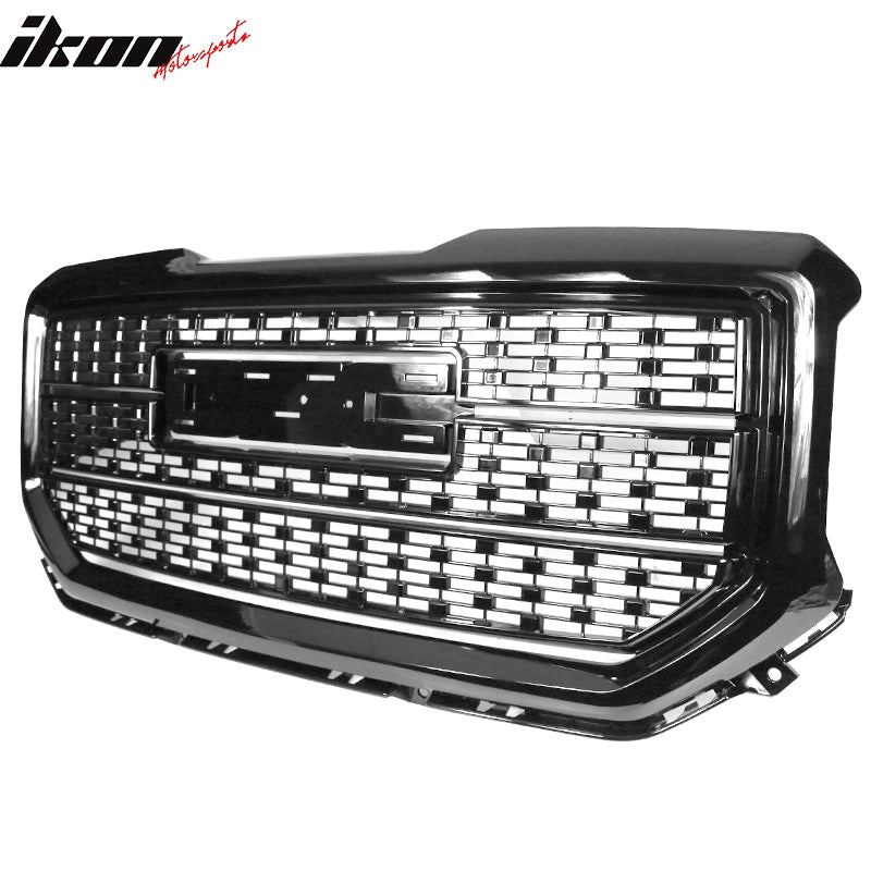 Fits 16-18 GMC Sierra 1500 Denali Style Front Grille Bumper Hood Grill