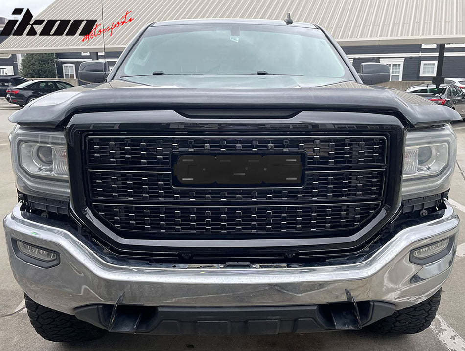 Fits 16-18 GMC Sierra 1500 Denali Style Front Grille Bumper Hood Grill