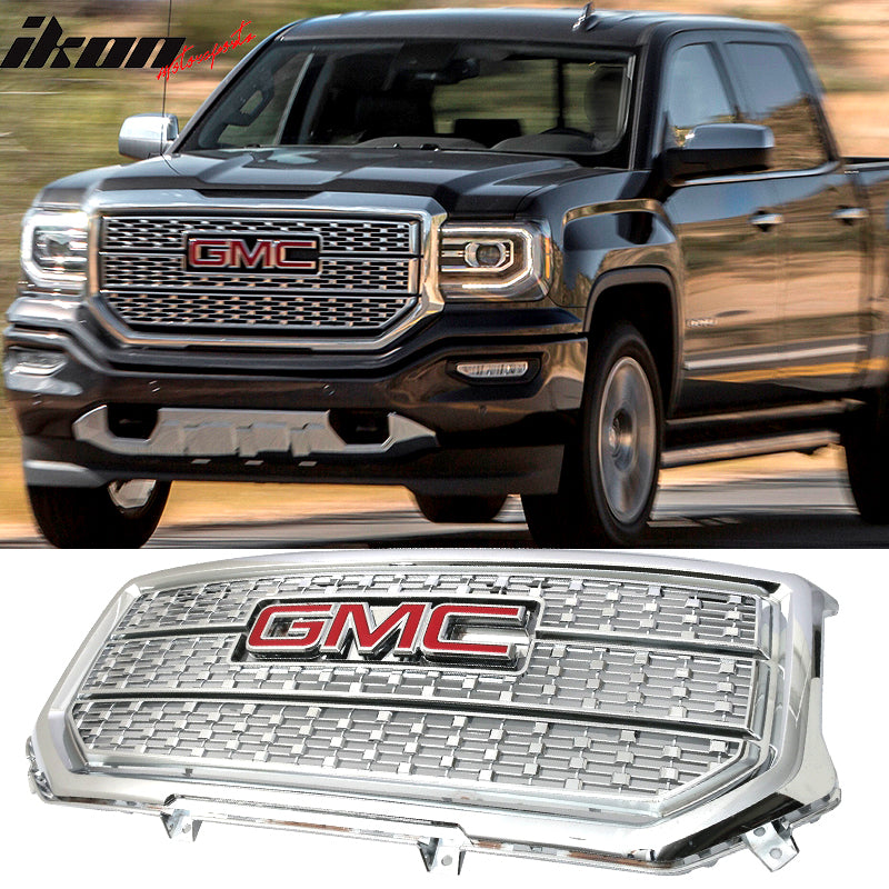 2016-2017 GMC Sierra Denali Chrome Grille & Genuine GMC Emblem Badge