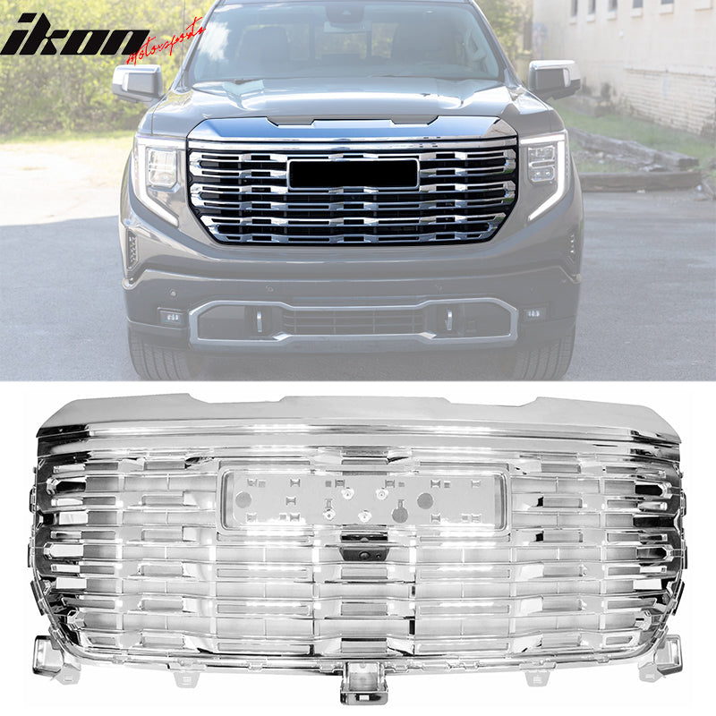 2022-2024 GMC Sierra 1500 Chrome Denali Style Front Hood Grille Grill