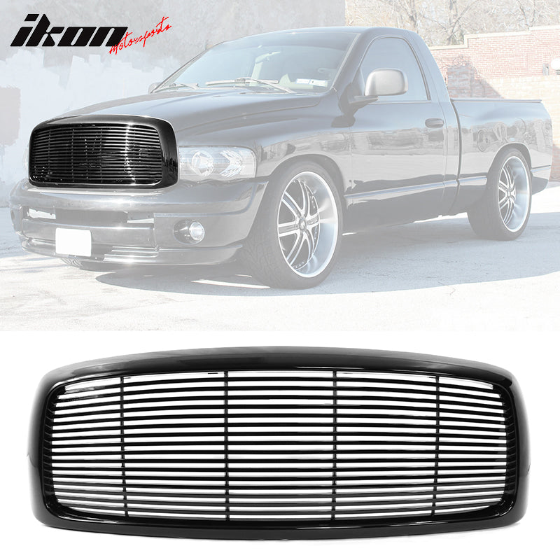 2002-2005 Dodge Ram 1500 2500 3500 Z Style Black Bumper Grille ABS