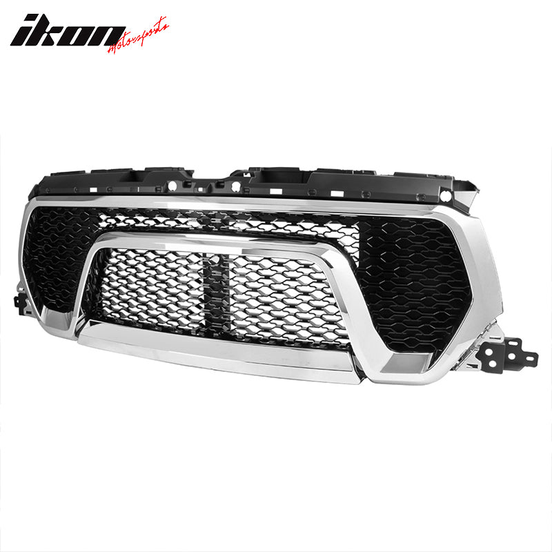 Fits 19-23 Dodge Ram 1500 Rebel Style Front Hood Grille Replacement - Unpainted