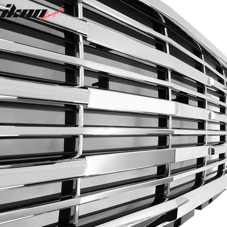 Fits 15-19 Chevy Silverado 2500 3500 Front Grille Chrome - ABS