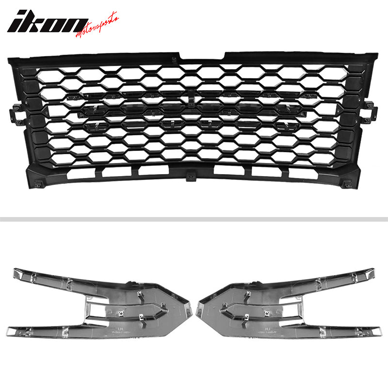 Fits 19-21 Chevy Silverado 1500 LT/LTZ/RST/High Country Black Front Grille