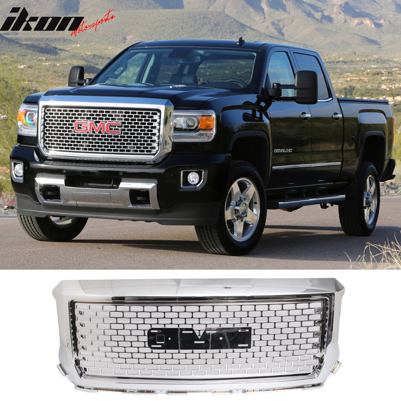 2014-2015 GMC Sierra 1500 Vertical Chrome Front Bumper Grille ABS