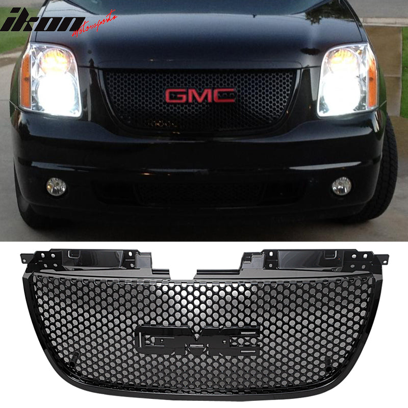 2007-2014 GMC Yukon Grill Round Hole Mesh Style Black Car Grille ABS