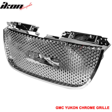 Fits 07-14 GMC Yukon Denali SLE /XL 1500 Denali Round Hole Grille Grill Chrome