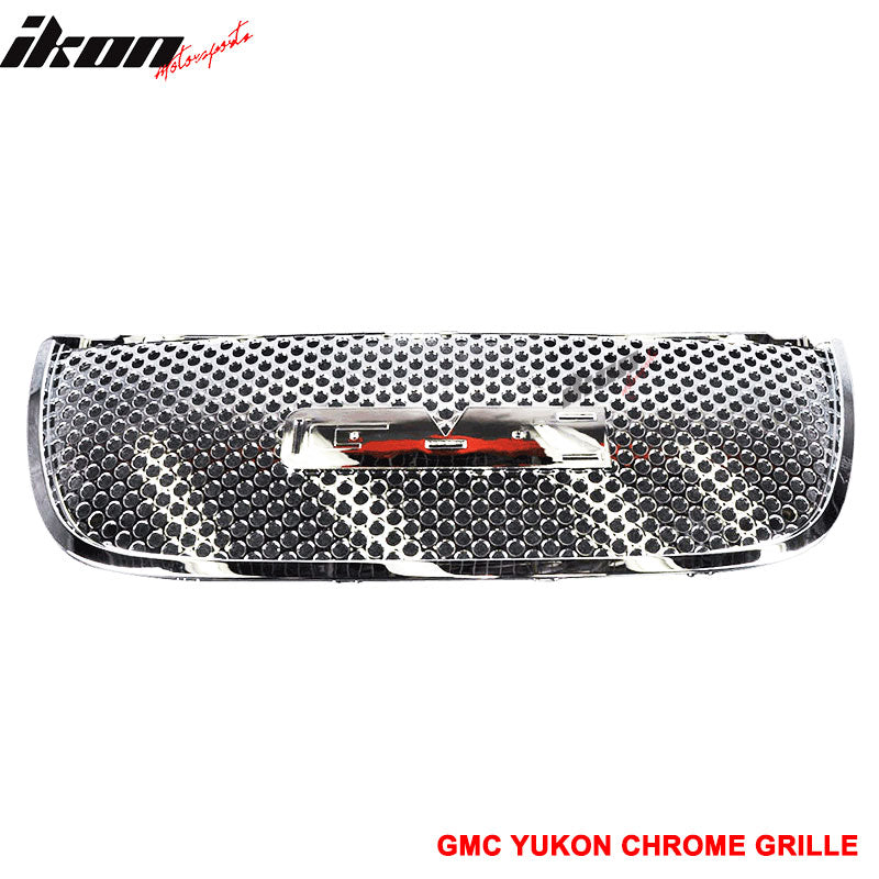 Fits 07-14 GMC Yukon Denali SLE /XL 1500 Denali Round Hole Grille Grill Chrome