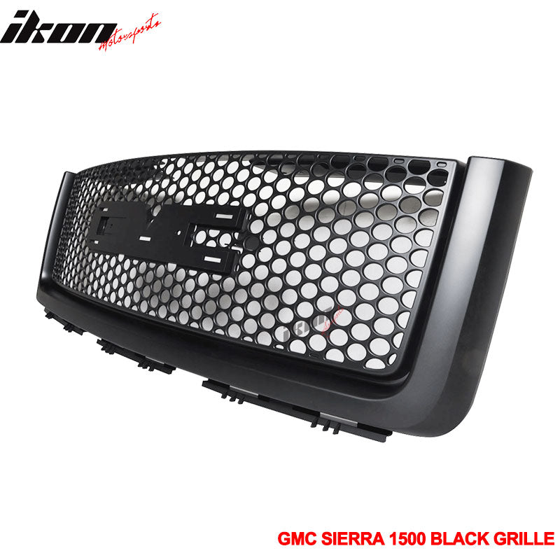 Fits 07-13 GMC Sierra 1500 2500 Light Duty Front Bumper Upper Round Hole Grille