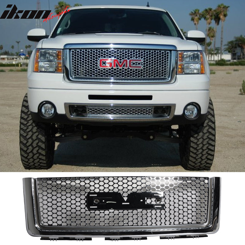 2007-2013 GMC Sierra 1500 Round Hole Mesh Design Front Grille ABS