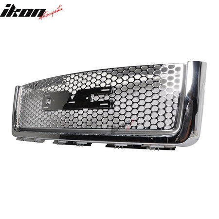 Fits 07-13 GMC Sierra 1500 Front Upper Grille Guard Mesh Honeycomb Grill Chrome