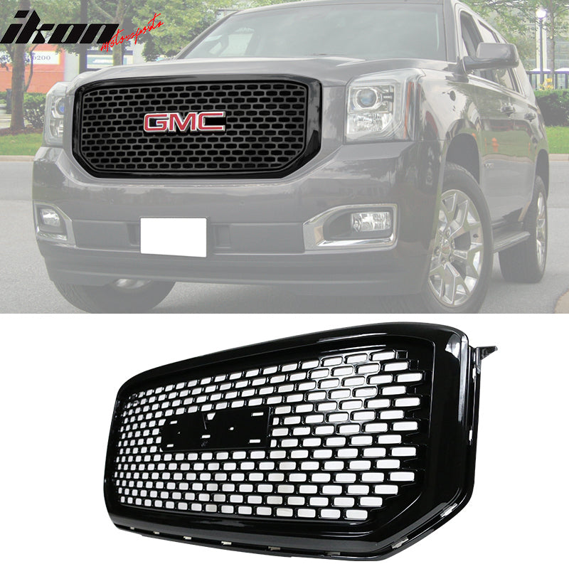 Fits 15-16 GMC Yukon XL Mesh Style Front Grille Grill ABS Unpainted