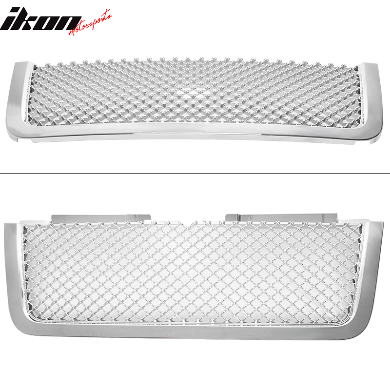 Fits 06-09 Chevrolet Trailblazer LT B Style Front Bumper Hood Mesh Grille ABS