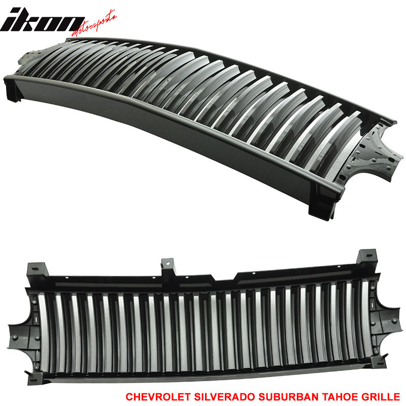 Fits 99-02 Silverado 00-06 Suburban Tahoe Vertical Style Front Grille Hood Grill