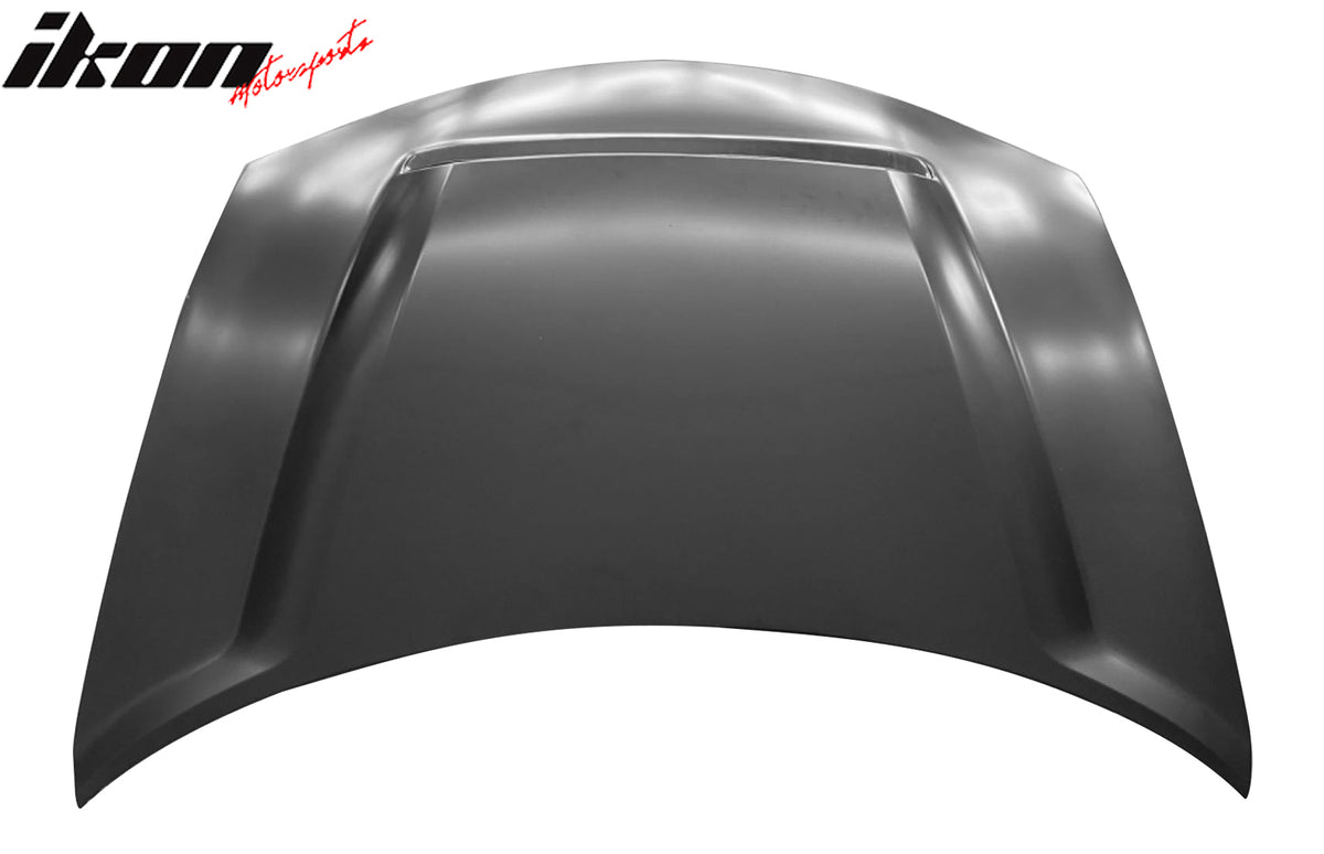 Fits 15-23 Dodge Charger Demon Style Front Bumper Hood Scoop Vent Black Aluminum