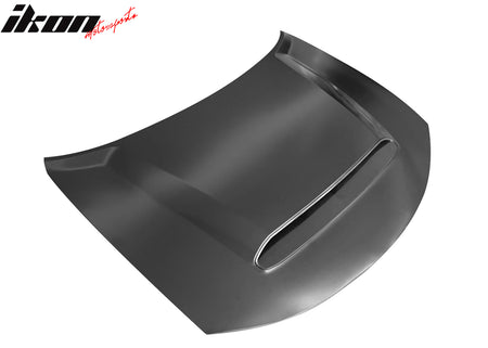 Fits 15-23 Dodge Charger Demon Style Front Bumper Hood Scoop Vent Black Aluminum