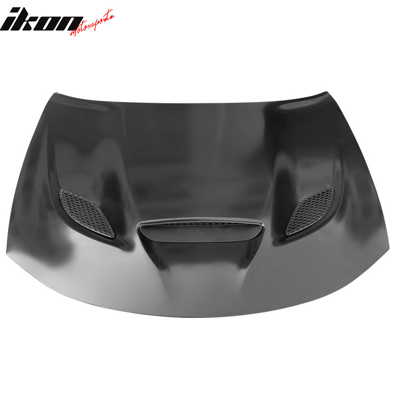 Fits 15-23 Dodge Charger SRT Hellcat Style Hood Scoop Vent Unpainted - Aluminum