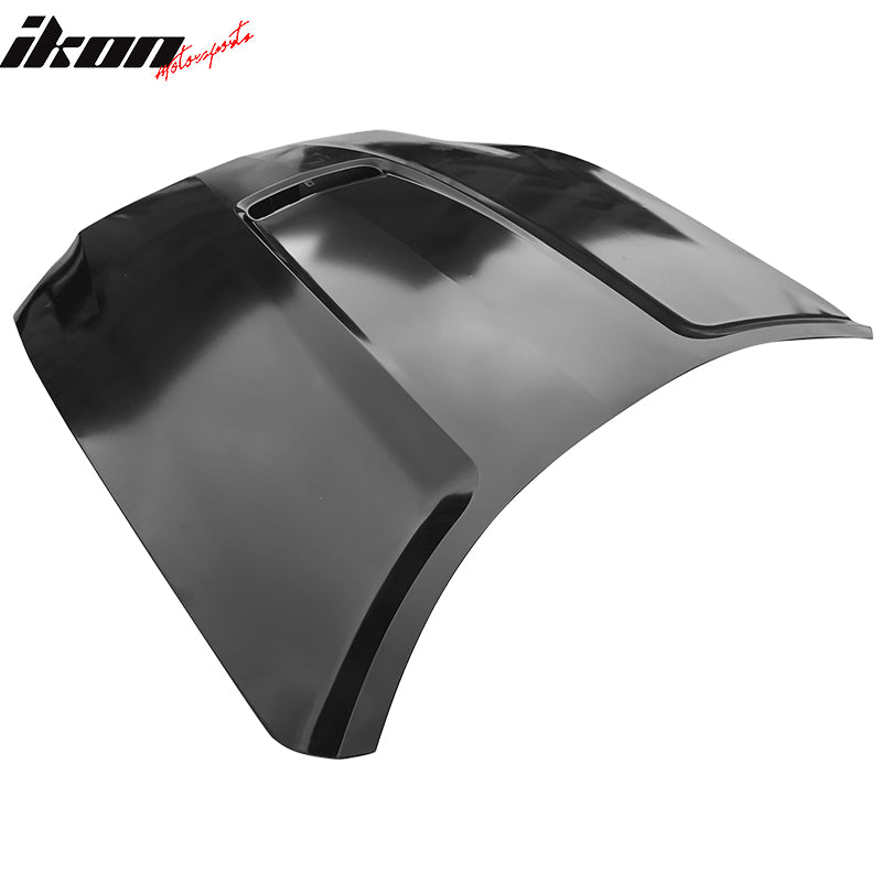 Fits 15-17 Ford Mustang GT-350 Style Aluminum Front Hood Scoop Unpainted Black