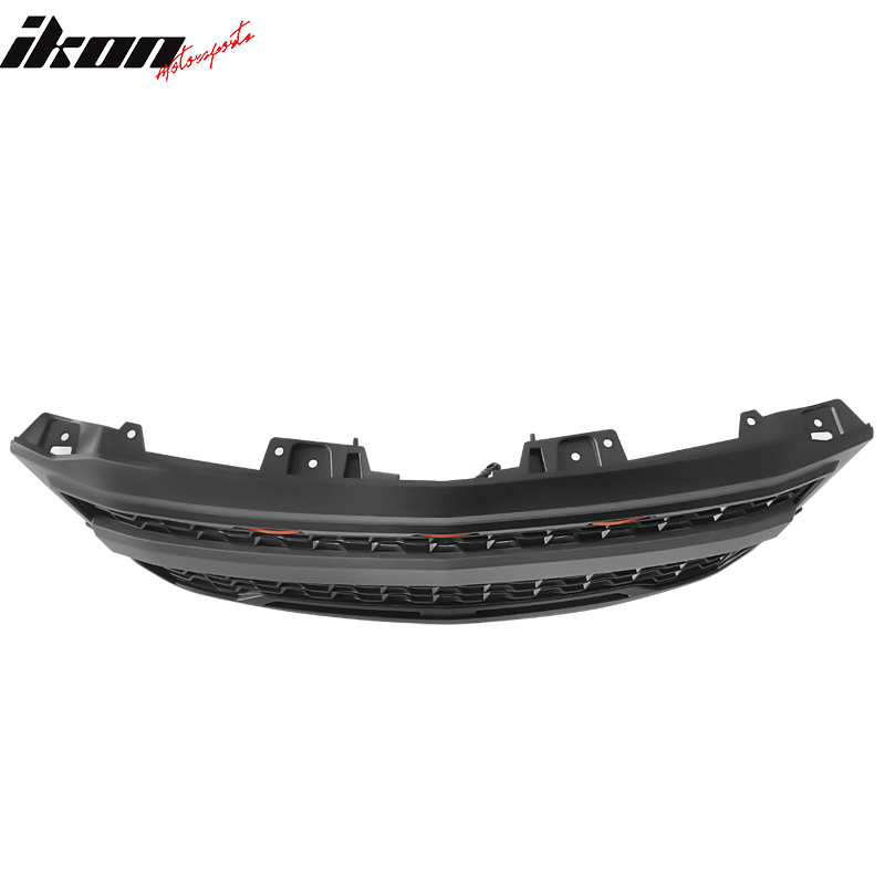 Fits 16-18 Chevy Silverado 1500 Front Bumper Hood Mesh Grille - Matte Black