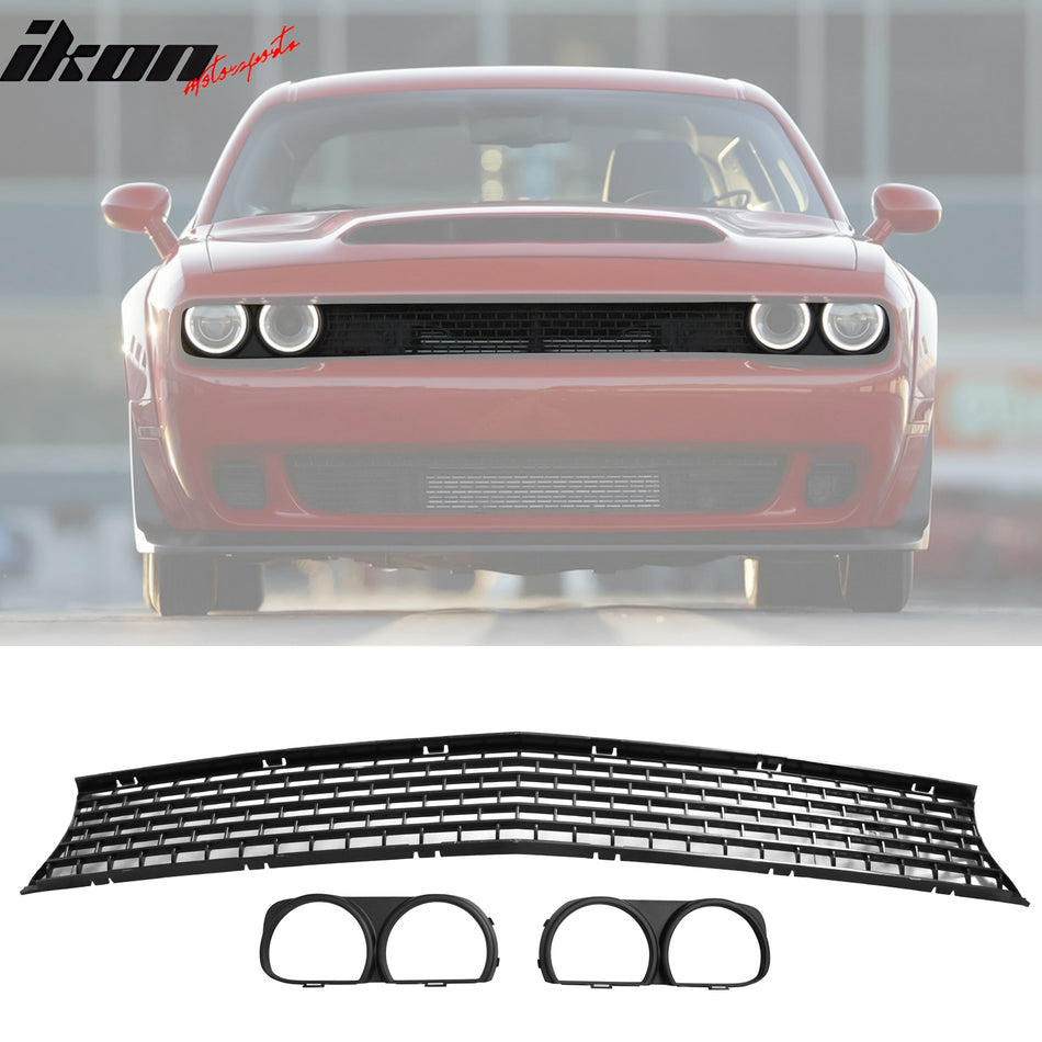 2015-2023 Dodge Challenger OE Black Front Upper Grille Headlight Bezel