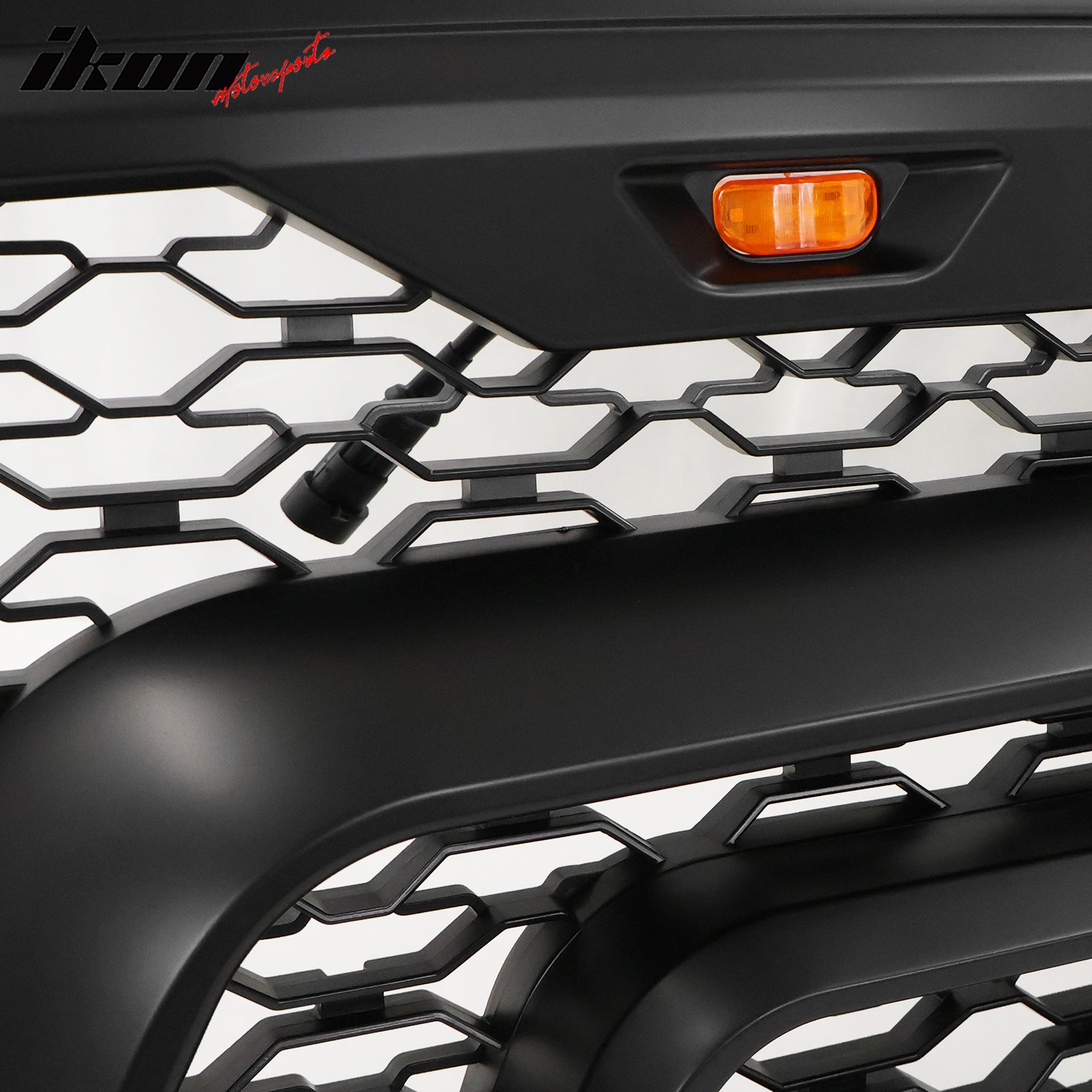 IKON MOTORSPORTS, Grille Guard with Signal Lights Compatible With 2006-2008 Dodge Ram 1500; 2006-2009 Ram 2500 3500