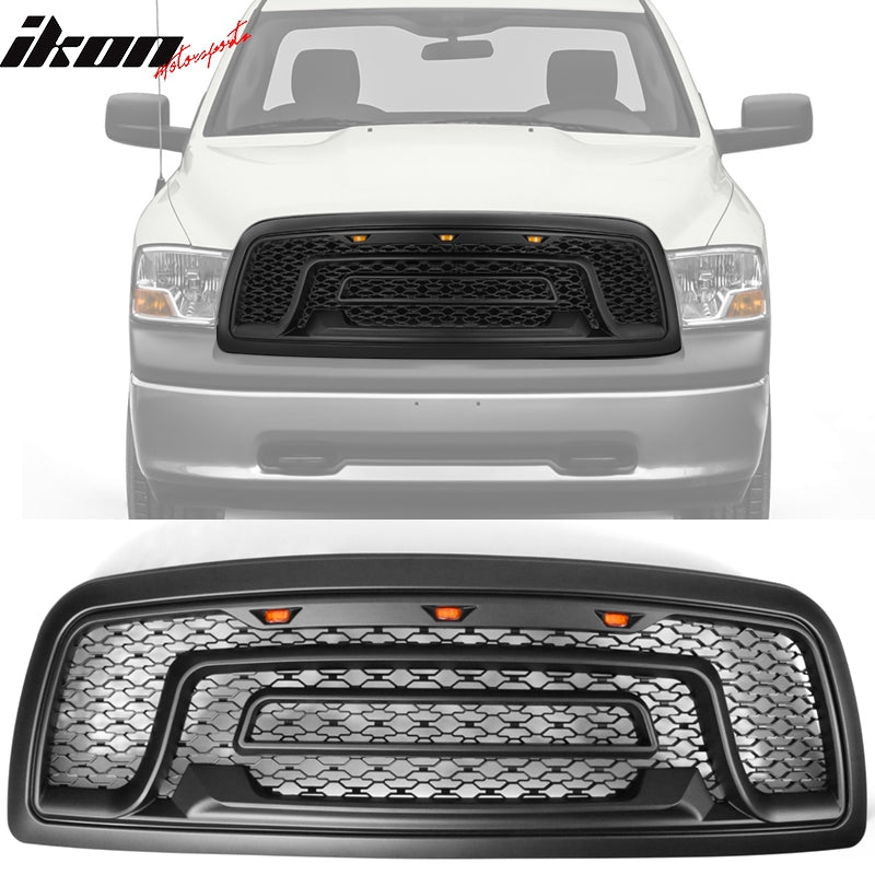 Fits 09-12 Dodge Ram 1500 Rebel Style Front Bumper Hood Mesh Grille