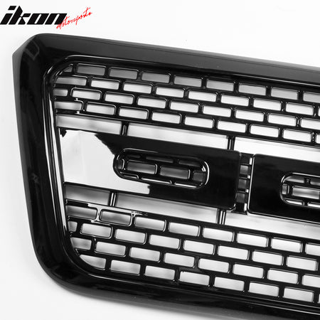 Fits 04-08 Ford F150 R Style Front Bumper Grille Hood Mesh Grill Guard - Black