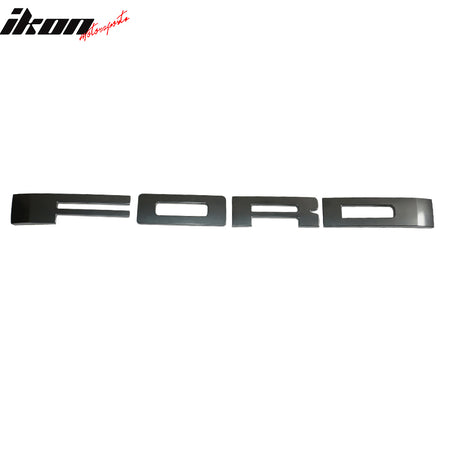 IKON MOTORSPORTS, Grille Logo Compatible With 2009-2014 Ford F150 Raptor Style Grille, Front Bumper Grill FORD Letters,  2010 2011 2012 2013