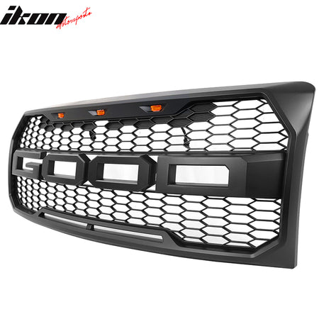 Fits 09-14 Ford F150 New R Style Front Bumper Grille Hood Mesh Package ABS