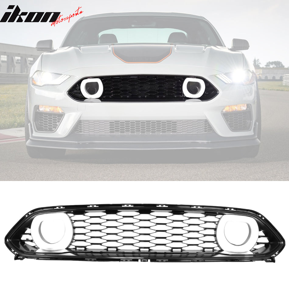 2021-2023 Ford Mustang Mach 1 Black Front Car Grille W/ LED Lamp ABS