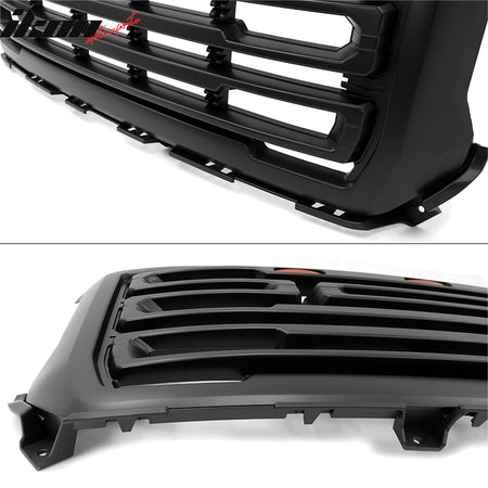 Fit 14-15 GMC Sierra 1500 Front Bumper Hood Grille Grill Replacement Matte Black