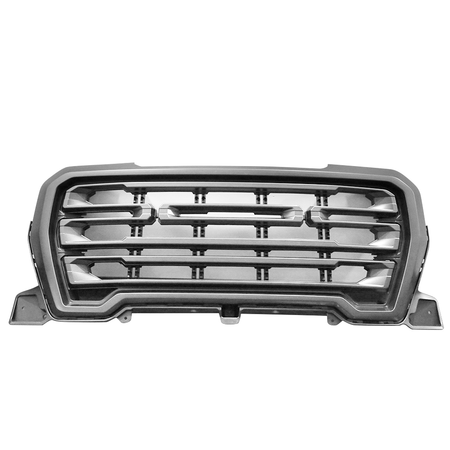 Fits 19-21 GMC Sierra 1500 Front Bumper Hood Grille Gloss Black