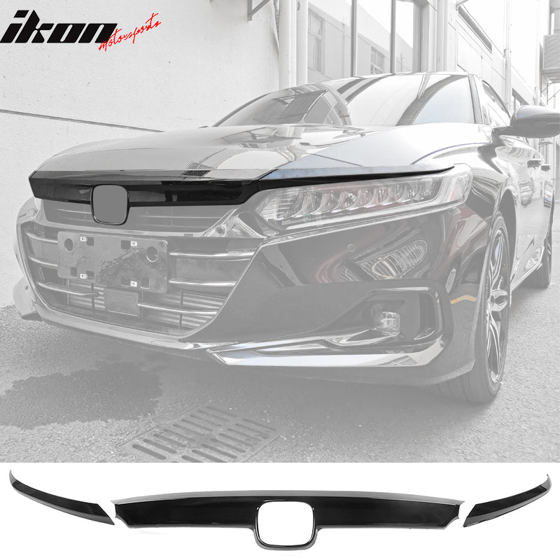 2021-2022 Honda Accord Sedan 4-Door Gloss Black 3PCS Grille Trim ABS